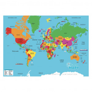 Puzzle mapa Svet 82ks