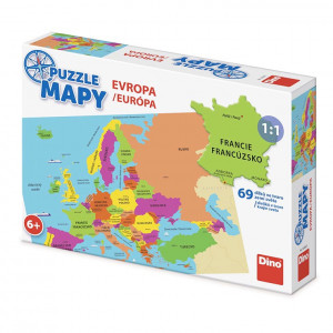 Puzzle Mapa Evropy 69ks