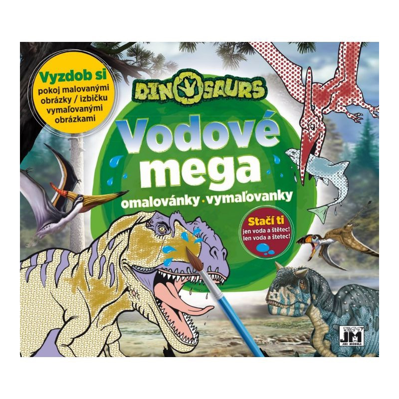 Mega vodová omaľovánka A3 - Dinosaury