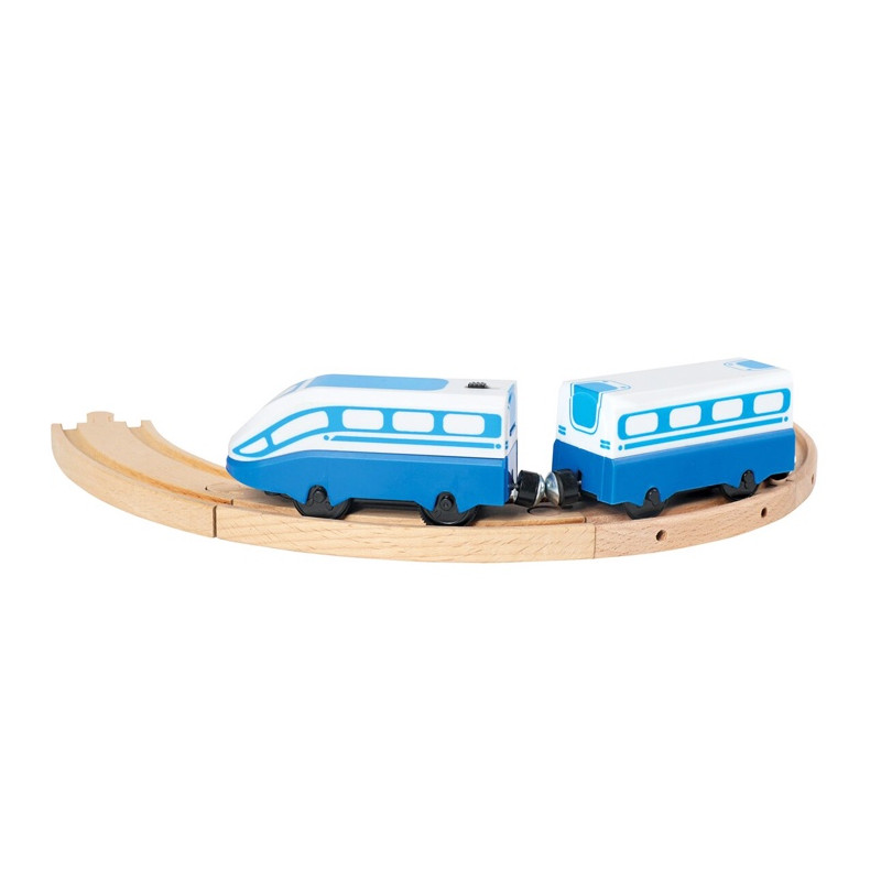 Vysokorýchlostný vlak modrý