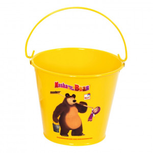 Máša a medvěd - kovové kbelík