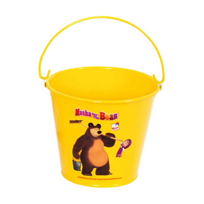 Máša a medvěd - kovové kbelík