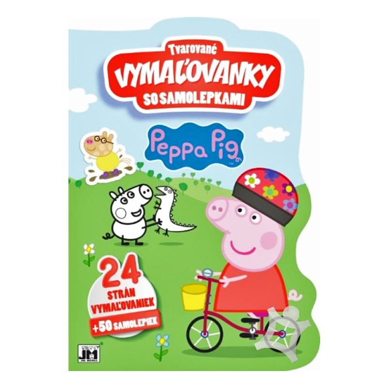 Prasátko Peppa - tvarované omalovánky se samolepkami