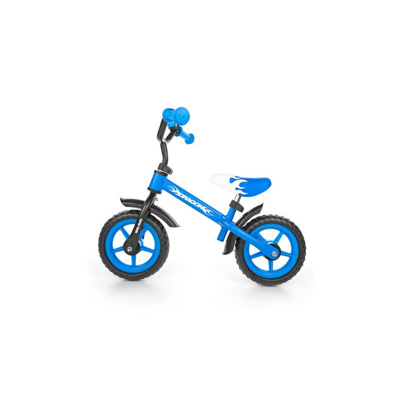 Detské odrážadlo bicykel Milly Mally Dragon s brzdou blue