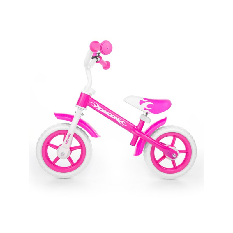 Detské odrážadlo bicykel Milly Mally Dragon pink