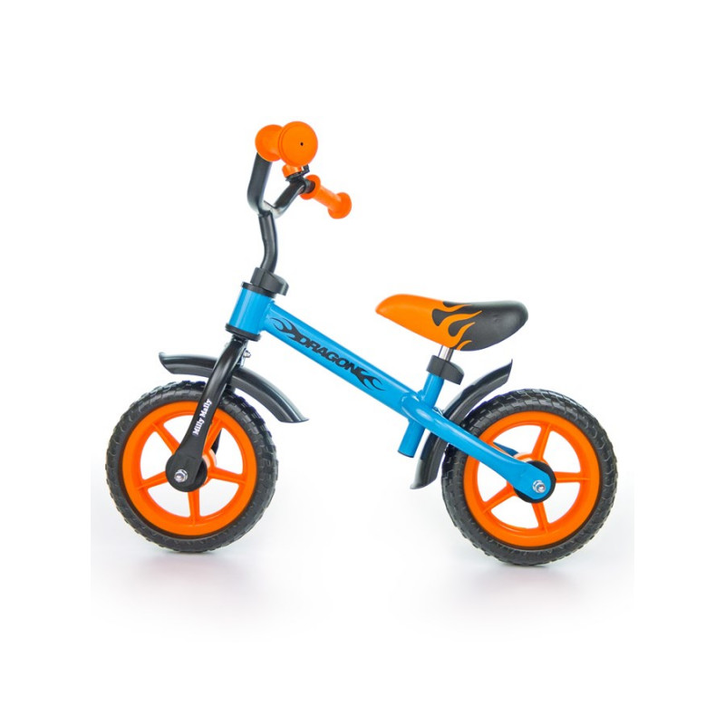 Detské odrážadlo bicykel Milly Mally Dragon orange-blue