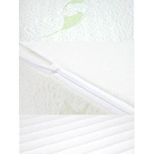 Dojčenský vankúš - klin Sensillo biely Luxe s aloe vera 60x38 cm