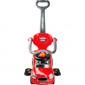 Detské hrajúce jazdítko-odrážadlo 3v1 Bayo Super Coupe red