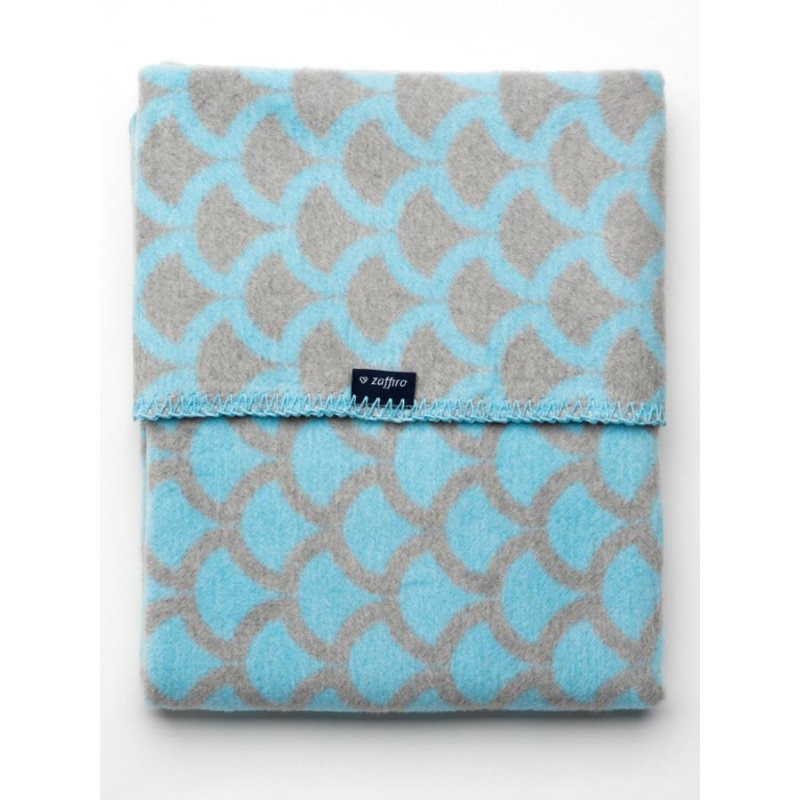 Detská bavlnená deka so vzorom Womar 75x100 modro-sivá