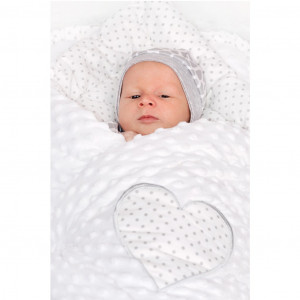 Luxusní Zavinovačka z Minky New Baby bílá 73x73 cm