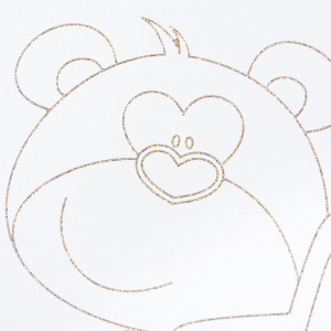 Dětská postýlka New Baby Medvídek s hvězdičkou standard dub