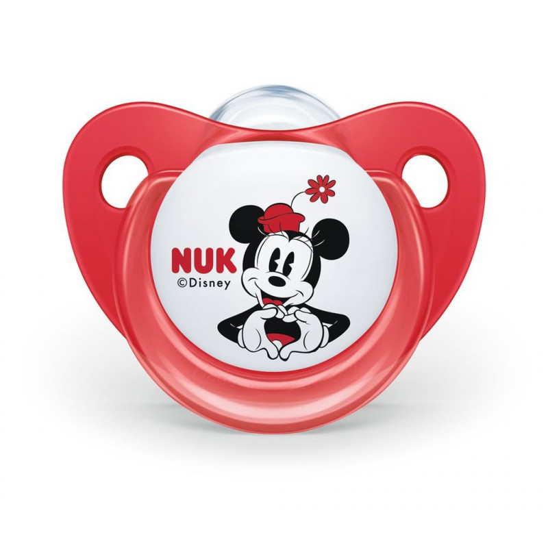Dudlík Trendline NUK Disney Mickey Minnie 0-6m červený Box