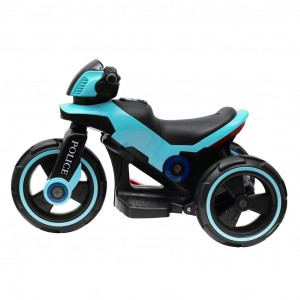Dětská elektrická motorka Baby Mix POLICE modrá