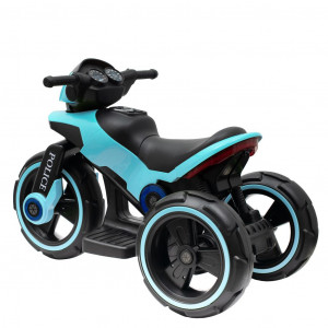 Dětská elektrická motorka Baby Mix POLICE modrá