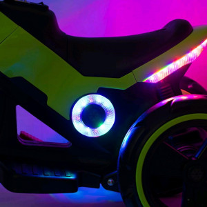 Dětská elektrická motorka Baby Mix POLICE zelená
