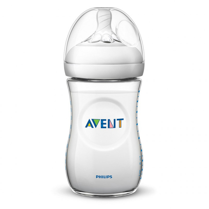 Dojčenská fľaša Avent Natural 260 ml transparentná