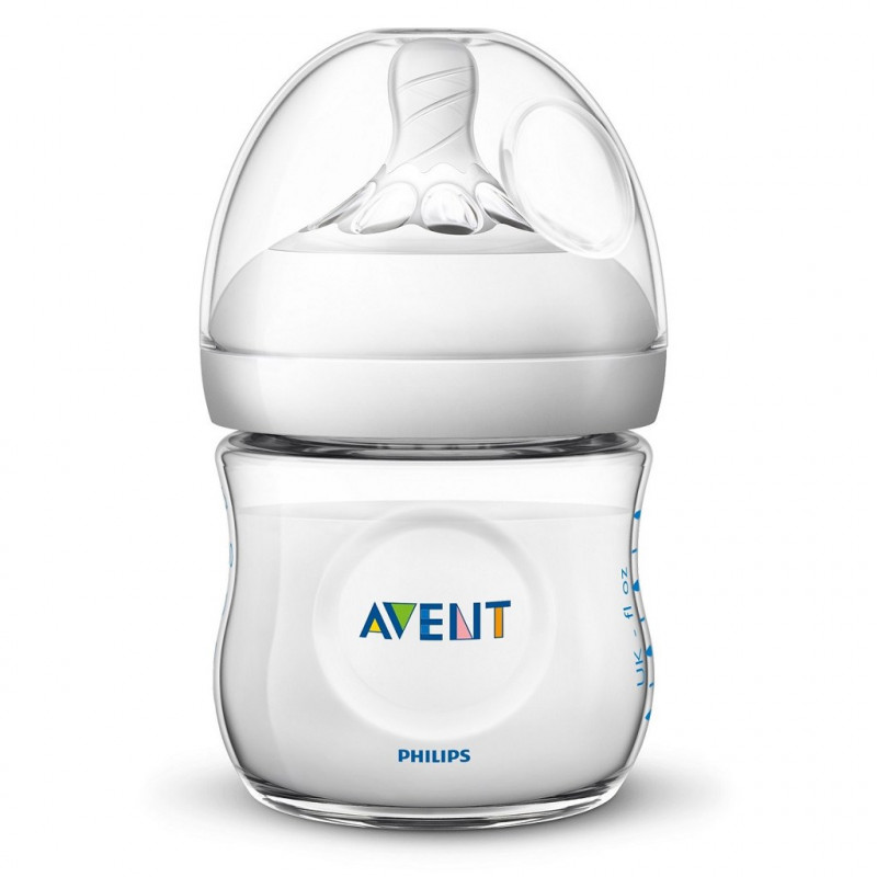 Dojčenská fľaša Avent Natural 125 ml transparentná