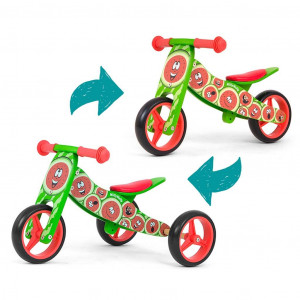 Detské multifunkčné odrážadlo bicykel 2v1 Milly Mally JAKE watermelon