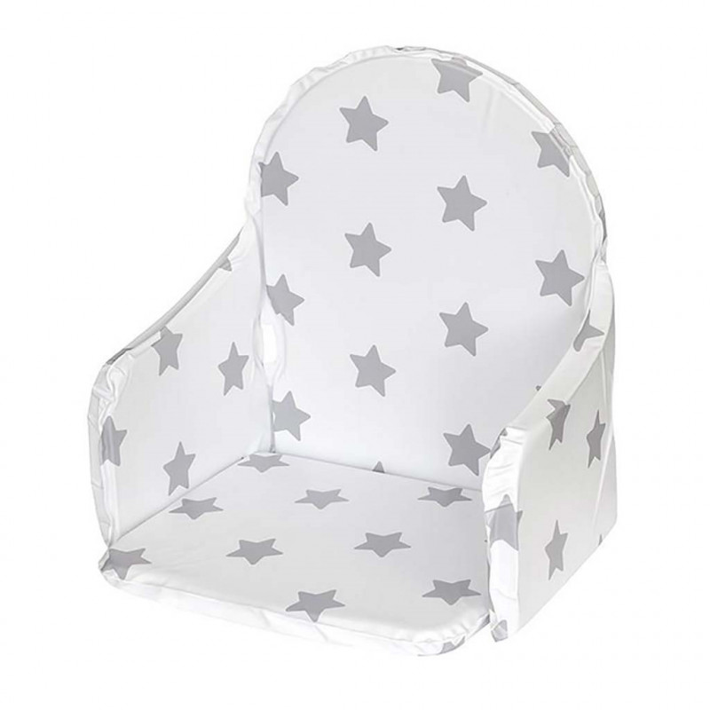 Vložka do dřevěných jídelních židliček typu New Baby Victory bílá hvězdičky šedé