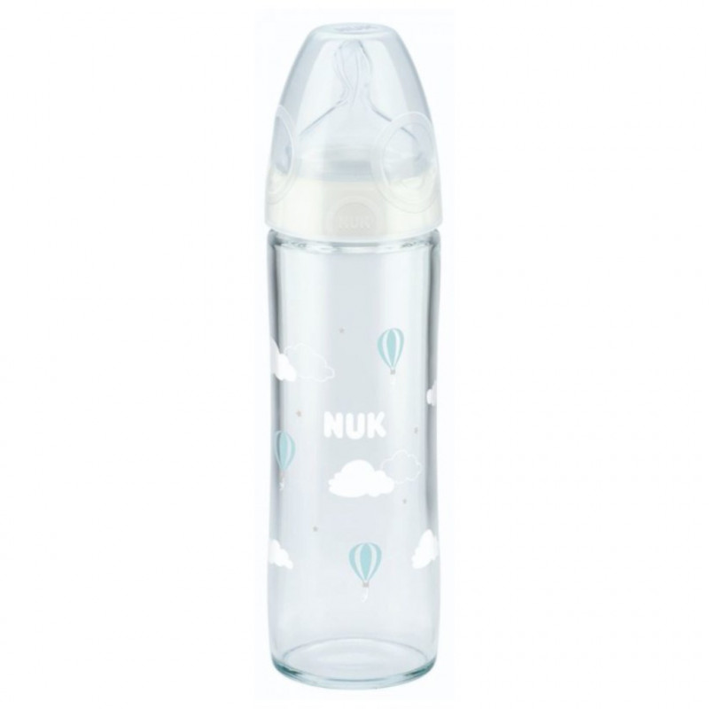 Sklenená dojčenská fľaša NUK New Classic 240 ml white