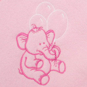 Detská froté osuška s výšivkou a kapuckou New Baby 80x80 ružová sloník