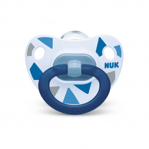 Dudlík NUK Happy Days 18m+ modrý BOX