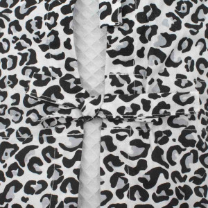 Klasická šnurovacia zavinovačka New Baby Vafle sivá leopard