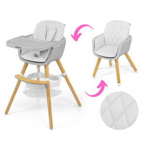 Jídelní židlička Milly Mally 2v1 Espoo bílá