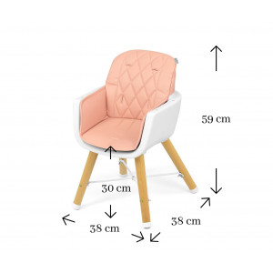 Jedálenská stolička Milly Mally 2v1 Espoo rúžová