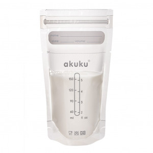 Sterilné vrecká pre skladovanie mlieka a pokrmov Akuku 150ml 30 ks