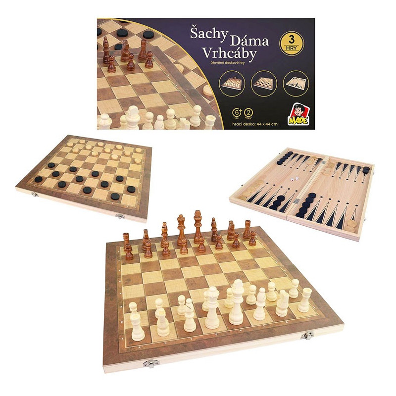 Hra Šachy, Dáma a Backgamon