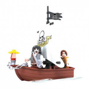 Stavebnice Piráti Malý člun 44 dílů