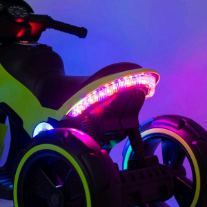 Detská elektrická motorka Baby Mix POLICE fialová