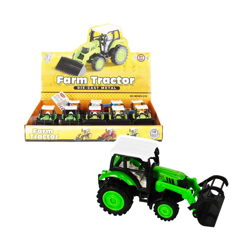 Kovový traktor pull back - více barev