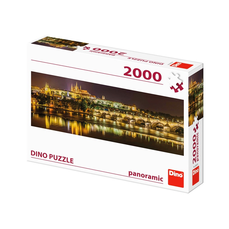 Karlův most v noci 2000 dílků - panoramatické