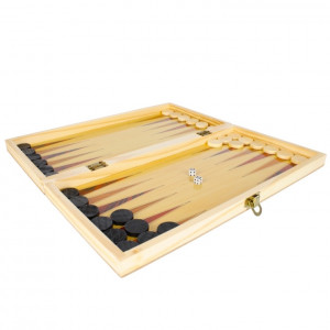 Drevené šachy a backgammon v krabičke