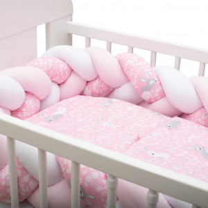 2-dielne posteľné obliečky New Baby 90/120 cm Králičky rúžový