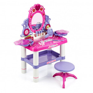 Detský toaletný stolík so stoličkou a príslušenstvom Baby Mix