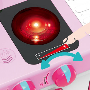 Detská kuchynka Baby Mix malý Malý šéfkuchár + príslušenstvo ružová