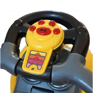 Dětské odrážedlo s vodící tyčí 3v1 Baby Mix Mega Car Žluté