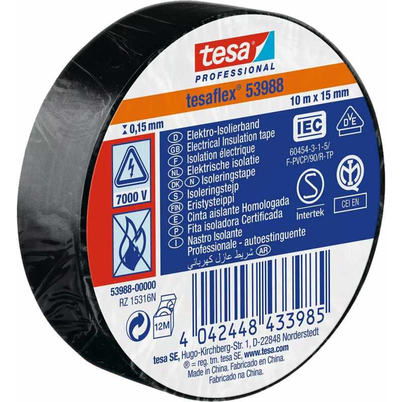 Páska elektroizolačná čierna 15mm x 10m Tesa 95390