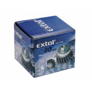 Kartáč hrnčekový M14, drôt 0.5mm, 80mm, Extol Craft 17009