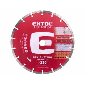 Kotúč rezný diamantový segmentový 230mm suché rezanie, Extol Premium 108715