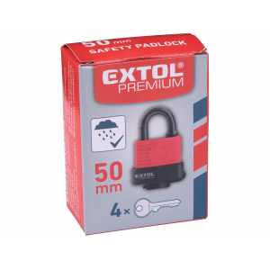 Zámok visiaci vodeodolný poplastovaný, Extol Premium 8857550