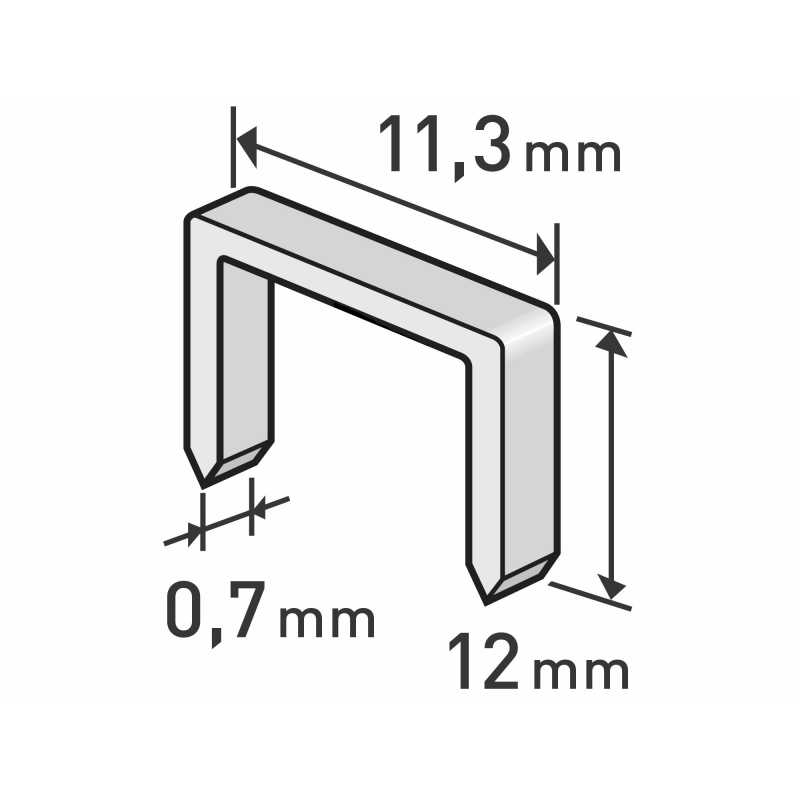 Spony 12mm, balení 1000ks, Extol premium 8852504