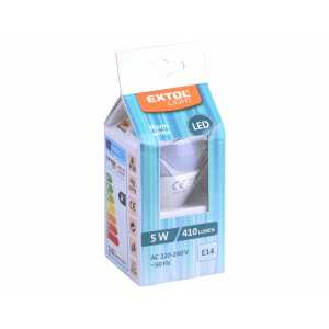 Žárovka LED mini, 5W, 410lm, E14, Extol Craft 43010