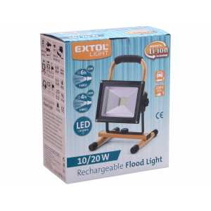 Svietidlo nabíjateľné LED, 20W, 1400lm, 4400mAh, Extol Craft 43125