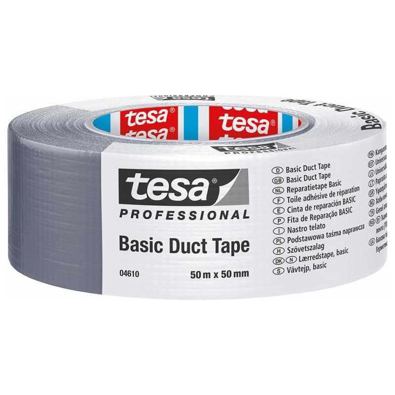 Páska lepicí textilní, šedá, Tesa 94610