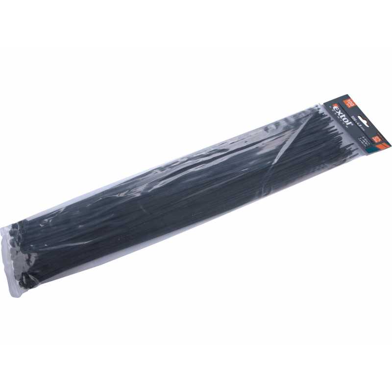 Pásky sťahovacie čierne, 4,8x500mm, Extol Premium 8856168