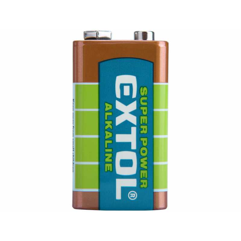 Batéria alkalická, 9V, typ 6LR61, Extol Energy 42016